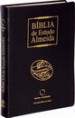 Bíblia de Estudo Almeida - Grande - Preta - Luxo - Couro Sintético - RA